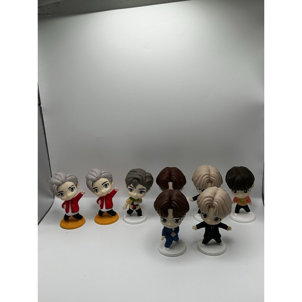 BTS Chibi Mini Figures Lot of 9 – McDonald’s Happy Meal Toys – TinyTAN Style”